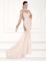  Apricot Transparent Gauze Evening Dress 